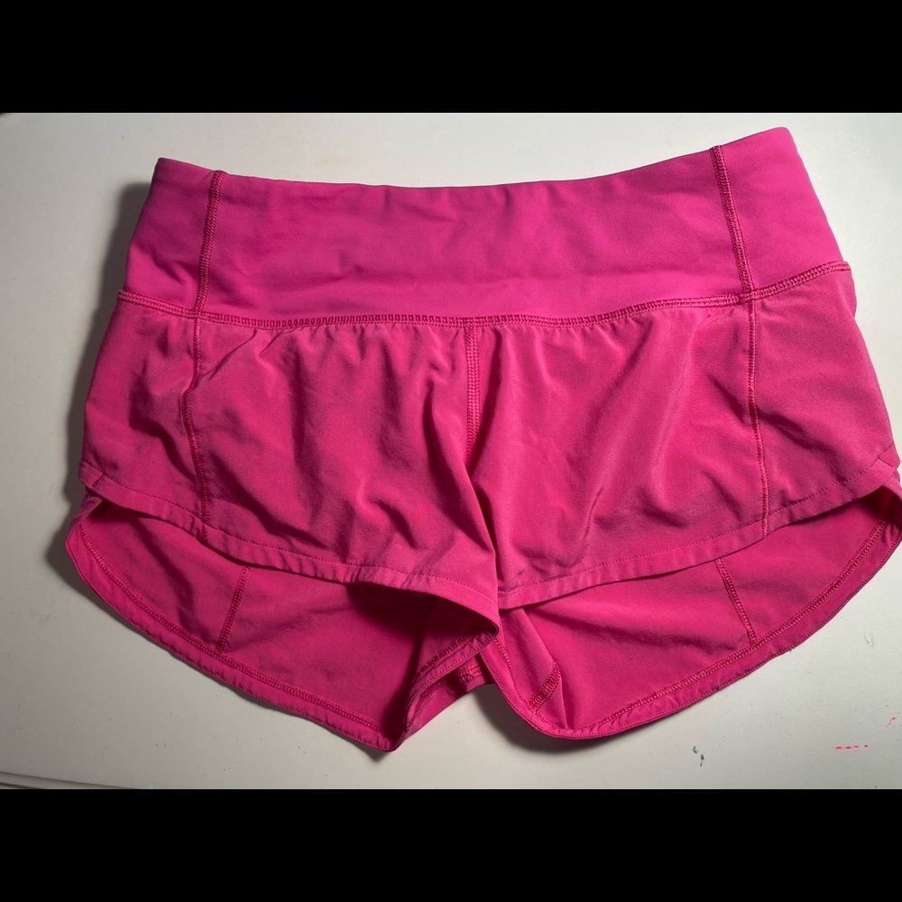 Lululemon Super Rare Sonic Pink Speed Up Shorts